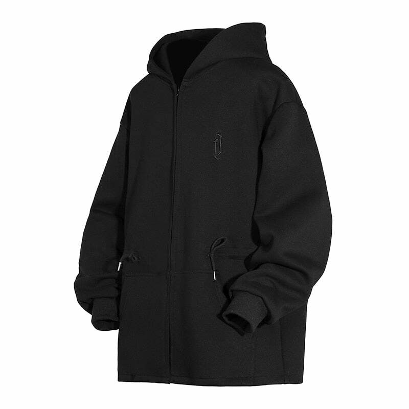 BXB Dark Devil Horns Zip Up Jacket - Y2K Grunge, 90s Fashion, Retro Goth, Summer Y2K Outfits