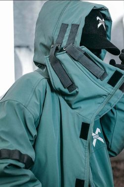 BXB Dark Tactical Parka Jacket - Y2K Grunge, 90s Fashion, Retro Style, Gothic Y2K, Summer Outfits