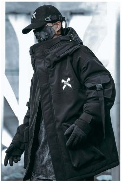 BXB Dark Tactical Parka Jacket - Y2K Grunge, 90s Fashion, Retro Style, Gothic Y2K, Summer Outfits