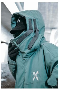 BXB Dark Tactical Parka Jacket - Y2K Grunge, 90s Fashion, Retro Style, Gothic Y2K, Summer Outfits