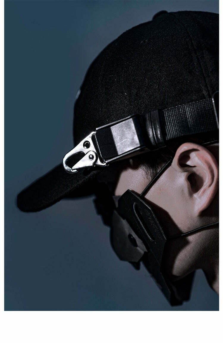 BXB Dark Utility Dad Hat - Y2K Grunge, 90s Fashion, Retro Style, Gothic Y2K, Y2K Club