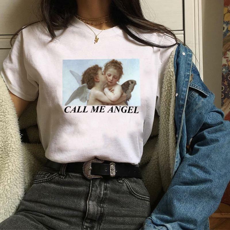 Call Me Angel Shirt - Y2K Summer Grunge, 90s Retro, Pastel Goth, Y2K Club & Party Outfits