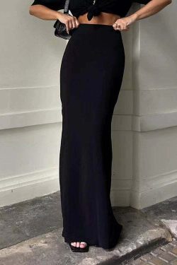 Calla Maxi Skirt - Y2K Summer Grunge, 90s Retro, Pastel Goth, Y2K Party & Club Outfits