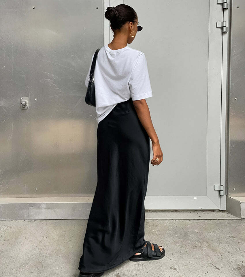 Carma Satin Maxi Skirt - Y2K Summer, 90s Grunge, Retro Style, Y2K Party & Club Outfits