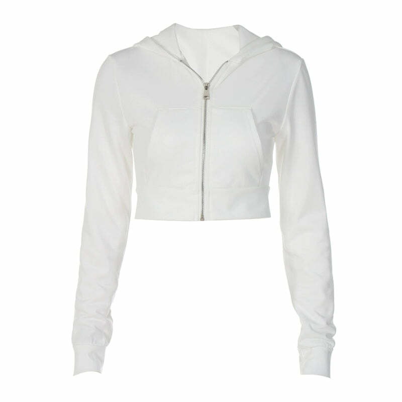 Carrie Long Sleeve Zipper Top - Y2K Fashion, 90s Grunge, Retro Style, Y2K Party Outfit
