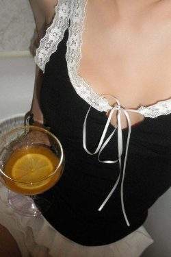 Cate Lace Detailed Tank Top - Y2K Summer, 90s Grunge, Retro Style, Y2K Party & Club Outfits