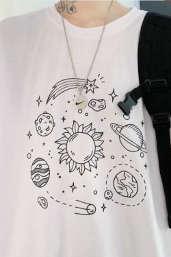 Celestial Shirt - Y2K Summer Grunge Top, 90s Retro Fashion, Pastel Goth, Y2K Party Outfit