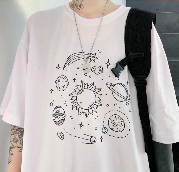 Celestial Shirt - Y2K Summer Grunge Top, 90s Retro Fashion, Pastel Goth, Y2K Party Outfit