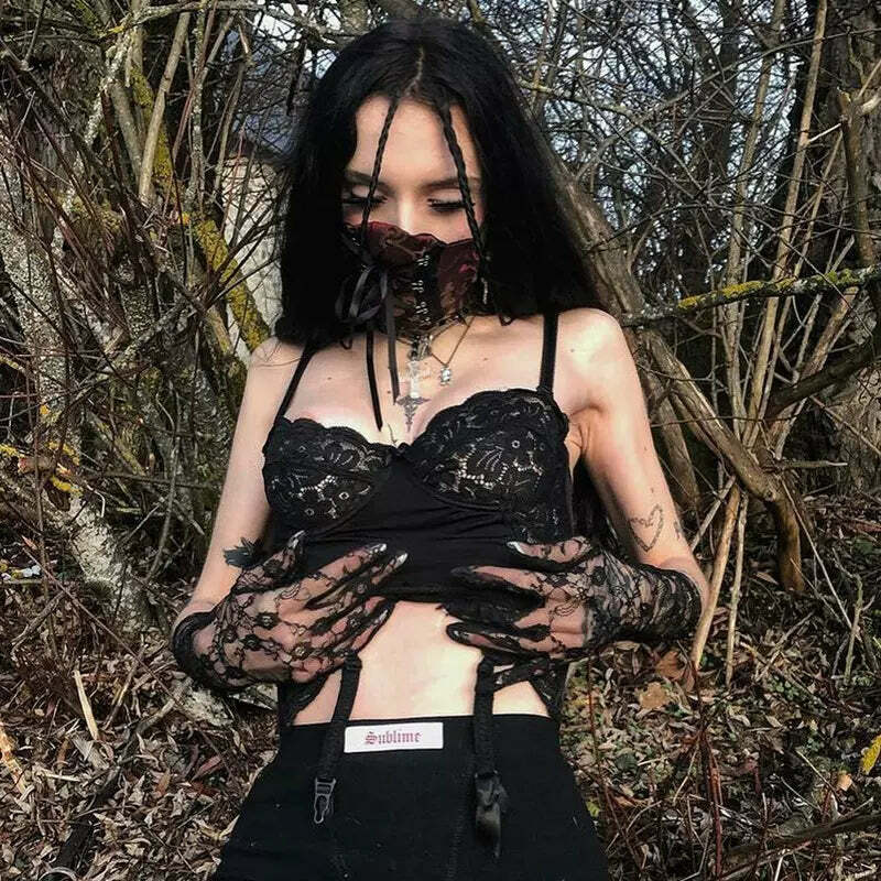 Chany Lace Detail Crop Top - Y2K Summer, 90s Fashion, Grunge, Retro, Baby Tees, Y2K Club