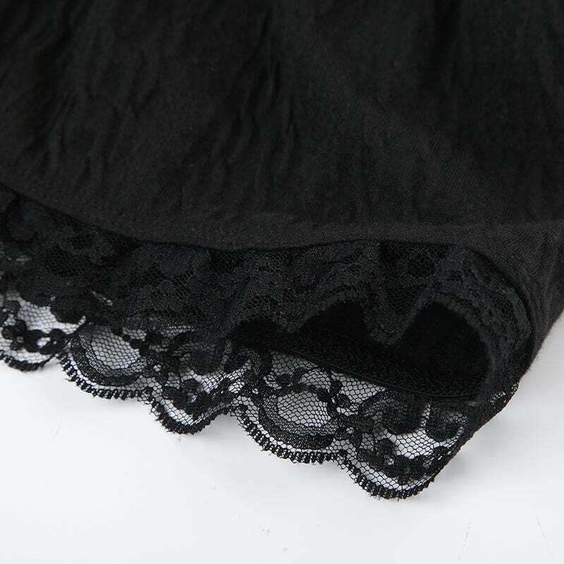 Charlize Lace Detailed Mini Skirt - Y2K Summer, 90s Fashion, Grunge, Retro, Pastel Goth Outfit