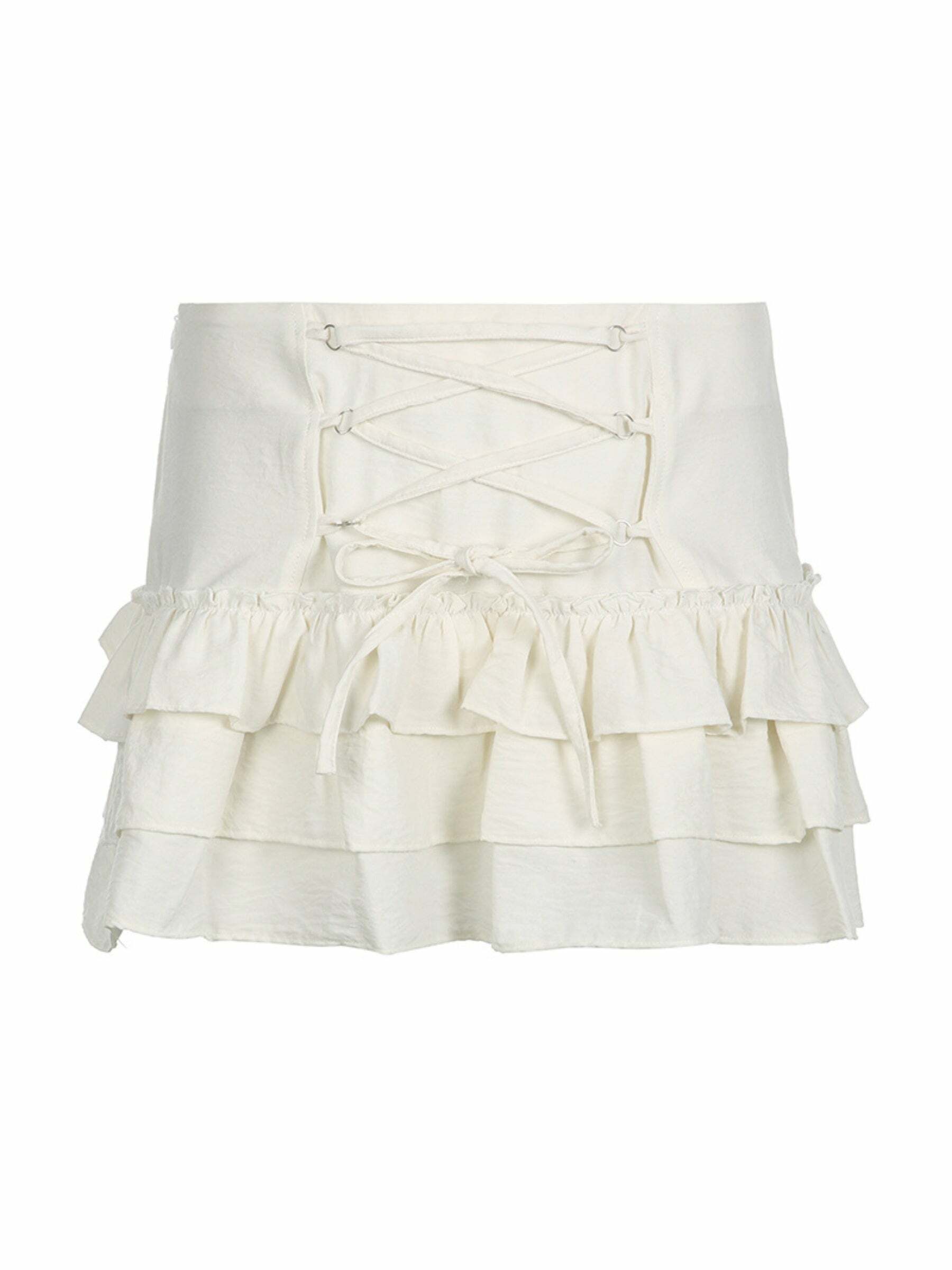 Charlize Lace Detailed Mini Skirt - Y2K Summer, 90s Fashion, Grunge, Retro, Pastel Goth Outfit