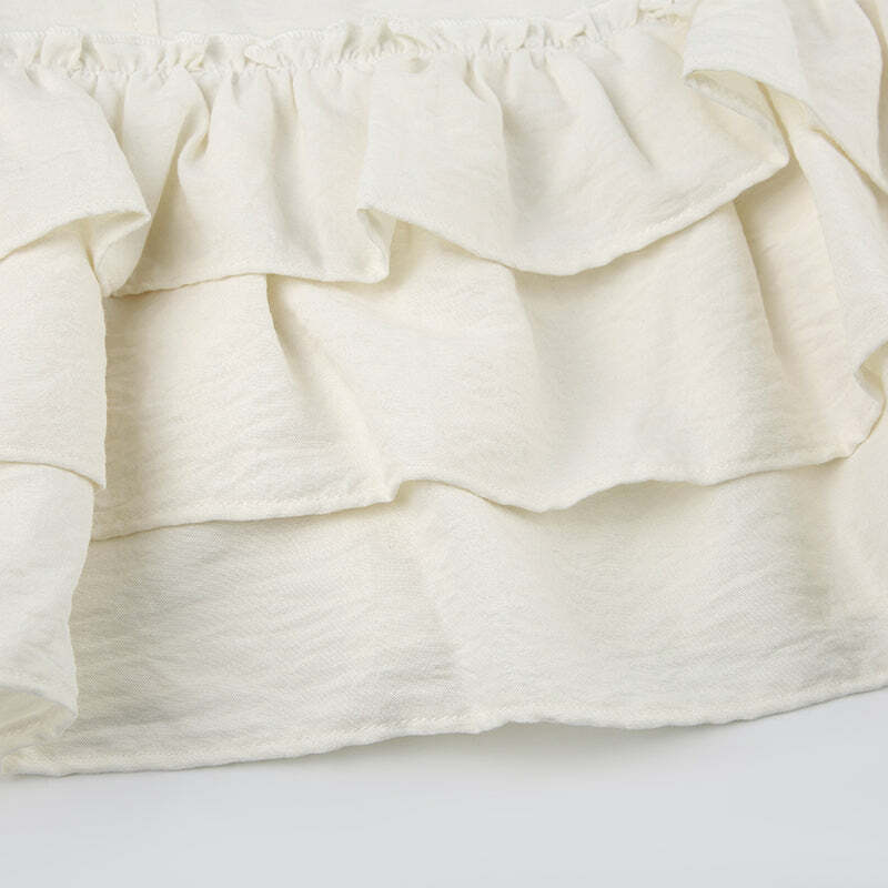 Charlize Lace Detailed Mini Skirt - Y2K Summer, 90s Fashion, Grunge, Retro, Pastel Goth Outfit