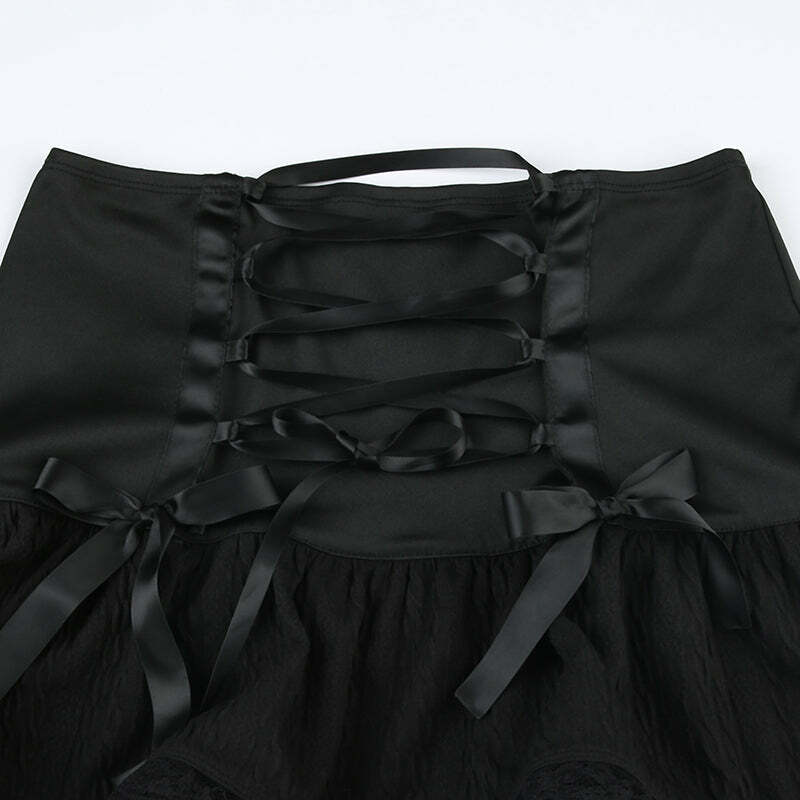 Charlize Lace Detailed Mini Skirt - Y2K Summer, 90s Fashion, Grunge, Retro, Pastel Goth Outfit