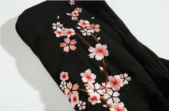 Cherry Blossom Butterfly Embroidered Hoodie - Y2K Summer, 90s Fashion, Grunge, Retro, Pastel Goth