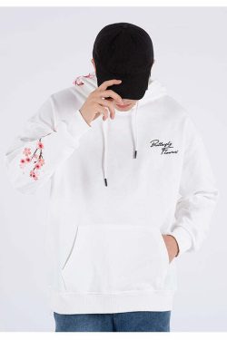 Cherry Blossom Butterfly Embroidered Hoodie - Y2K Summer, 90s Fashion, Grunge, Retro, Pastel Goth