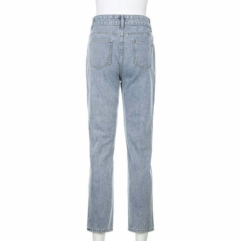 Cherry High Waisted Jeans - Y2K Summer, 90s Grunge, Retro Style, Y2K Club & Party Outfits