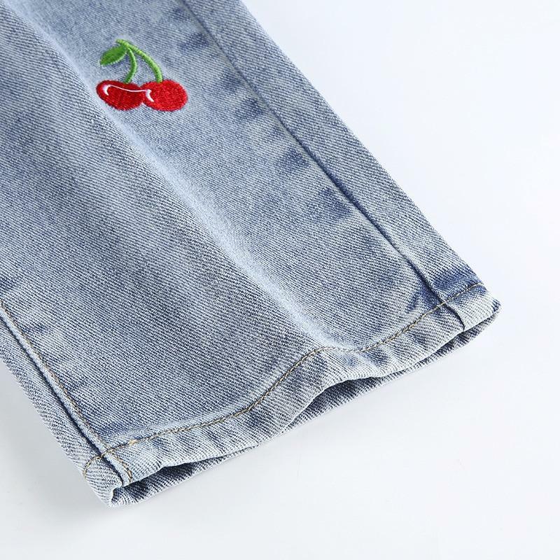 Cherry Pants: Y2K Summer Grunge & 90s Retro Fashion for Trendy Women