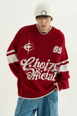CHOIZE Starry Sixty-Nine Sweater - Y2K Summer, 90s Grunge, Retro Style, Pastel Goth, Y