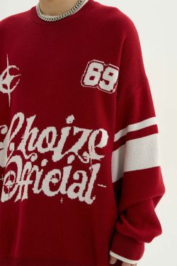 CHOIZE Starry Sixty-Nine Sweater - Y2K Summer, 90s Grunge, Retro Style, Pastel Goth, Y
