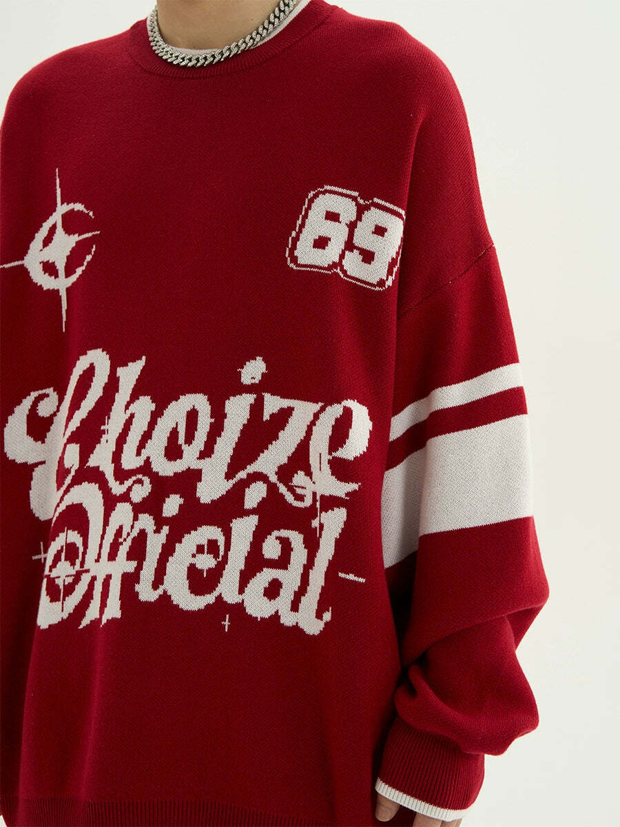 CHOIZE Starry Sixty-Nine Sweater - Y2K Summer, 90s Grunge, Retro Style, Pastel Goth, Y