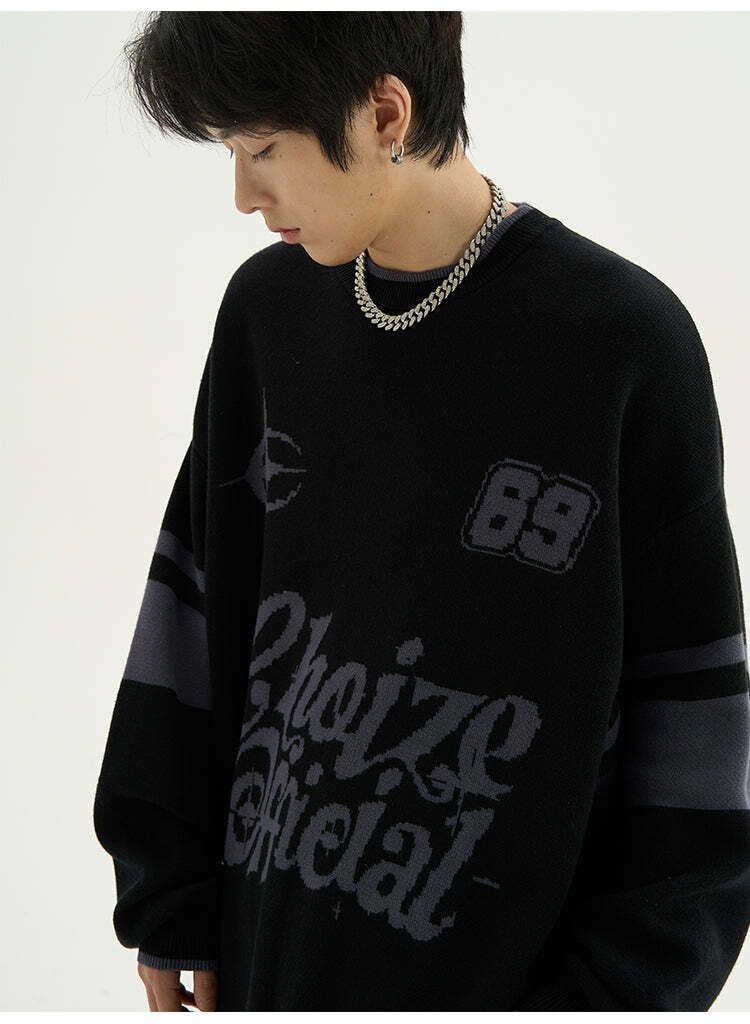CHOIZE Starry Sixty-Nine Sweater - Y2K Summer, 90s Grunge, Retro Style, Pastel Goth, Y