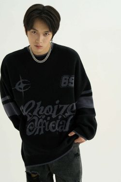 CHOIZE Starry Sixty-Nine Sweater - Y2K Summer, 90s Grunge, Retro Style, Pastel Goth, Y