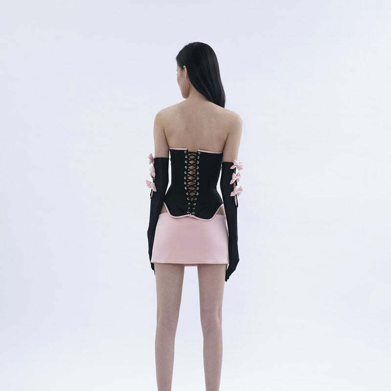 Christy Corset Set - Y2K Summer Grunge Outfit, 90s Fashion, Retro Style, Y2K Party & Club Look