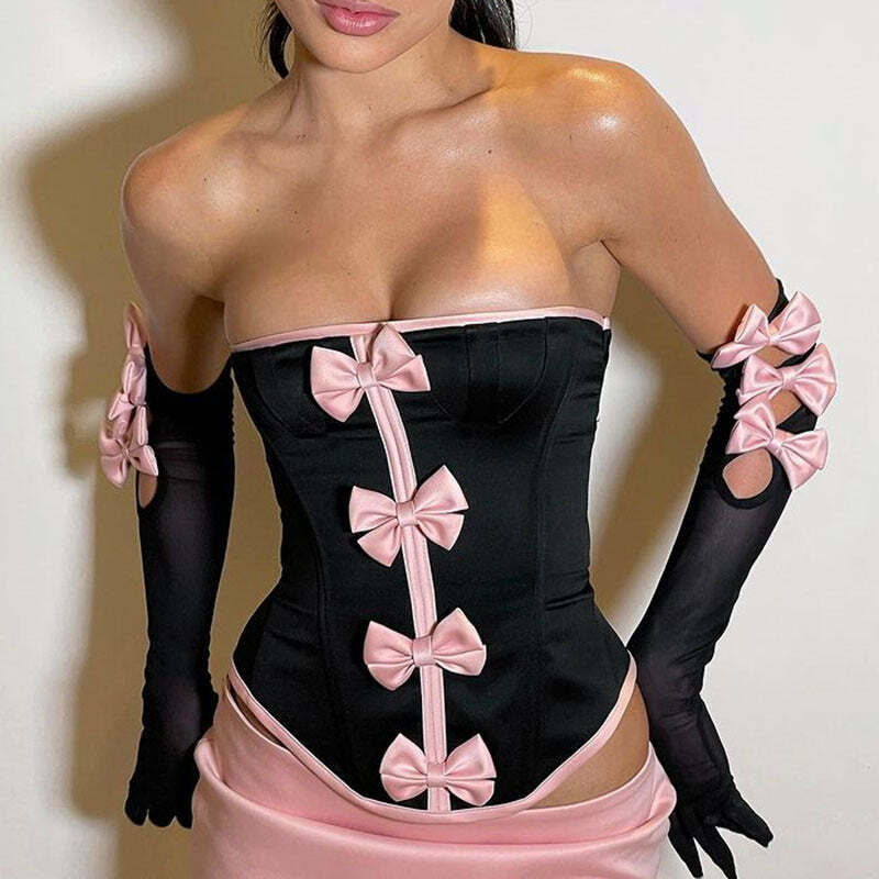Christy Corset Set - Y2K Summer Grunge Outfit, 90s Fashion, Retro Style, Y2K Party & Club Look