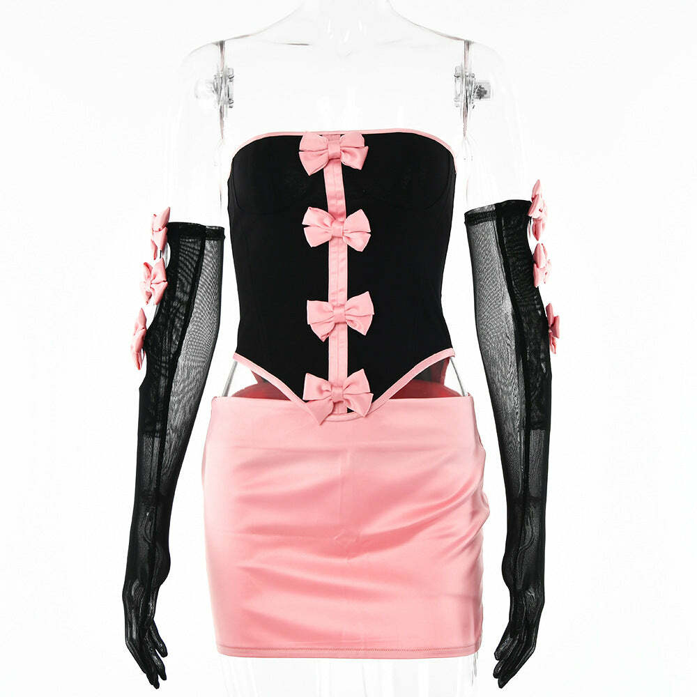 Christy Corset Set - Y2K Summer Grunge Outfit, 90s Fashion, Retro Style, Y2K Party & Club Look
