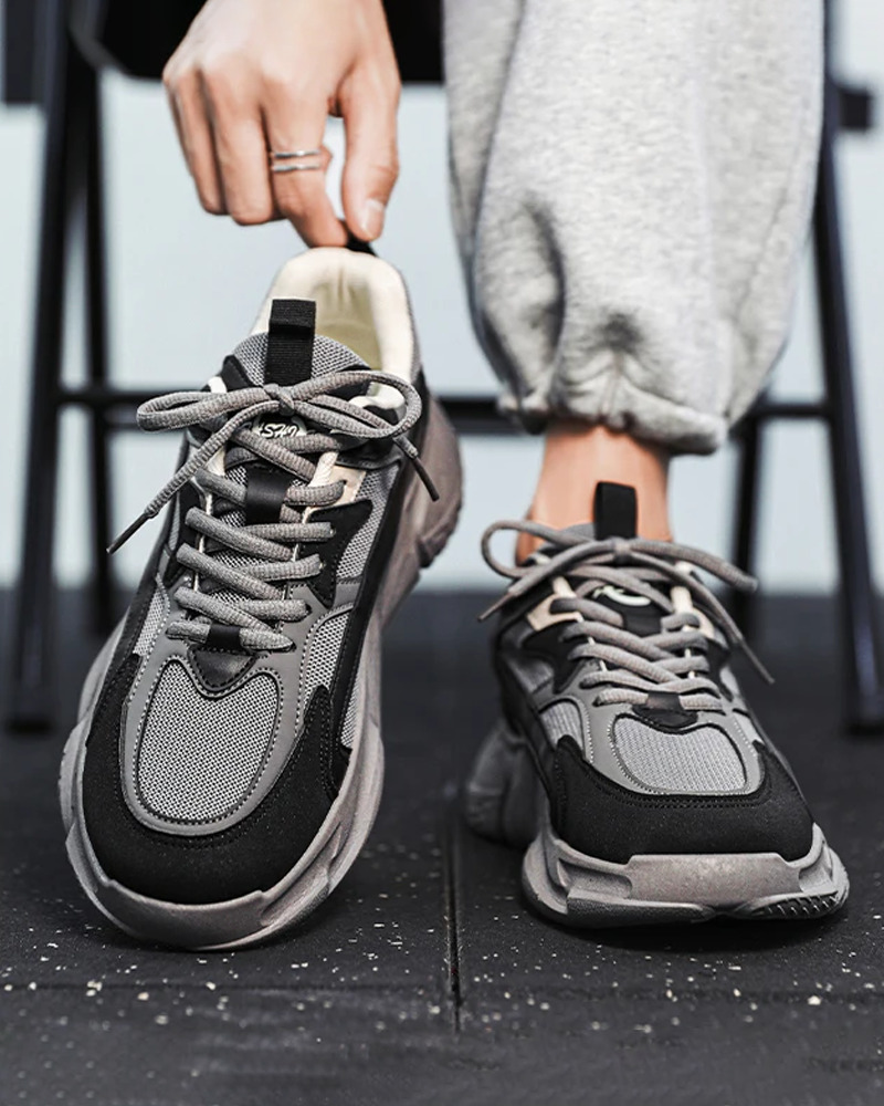 Chunky Sole Sneakers - Y2K Summer & 90s Grunge Fashion, Retro Hip Hop, Pastel Goth Outfits