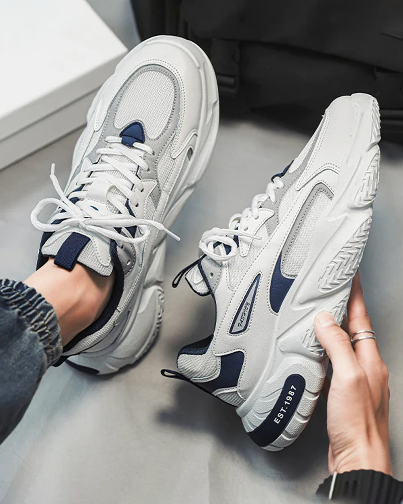 Chunky Sole Sneakers - Y2K Summer & 90s Grunge Fashion, Retro Hip Hop, Pastel Goth Outfits