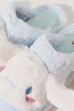 Cinnamoroll Fluffy House Slippers - MINISO x SANRIO | Y2K & 90s Retro Grunge Fashion