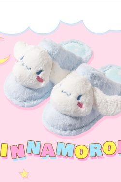 Cinnamoroll Fluffy House Slippers - MINISO x SANRIO | Y2K & 90s Retro Grunge Fashion