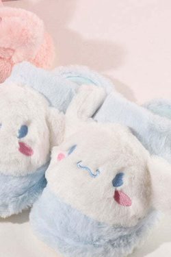 Cinnamoroll Fluffy House Slippers - MINISO x SANRIO | Y2K & 90s Retro Grunge Fashion
