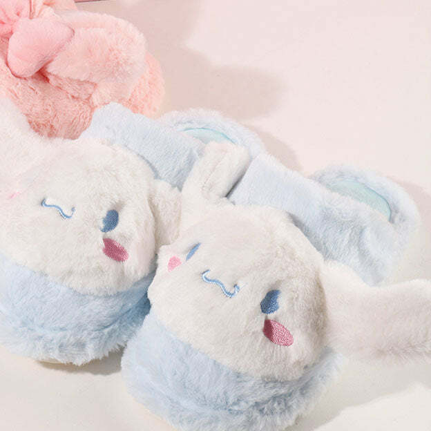 Cinnamoroll Fluffy House Slippers - MINISO x SANRIO | Y2K & 90s Retro Grunge Fashion