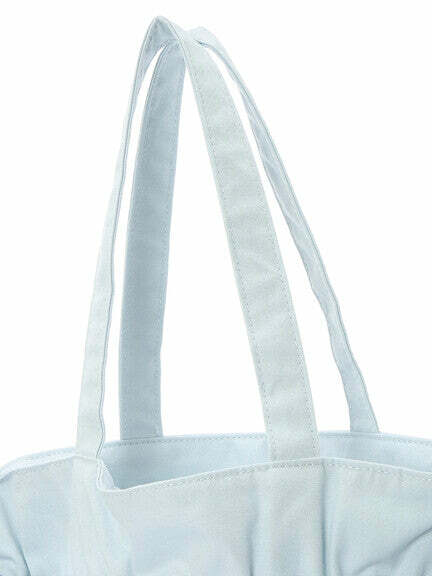 Cinnamoroll x Maison de FLEUR Y2K Ribbon Tote Bag - Gingham Inner, Retro 90s Grunge Fashion