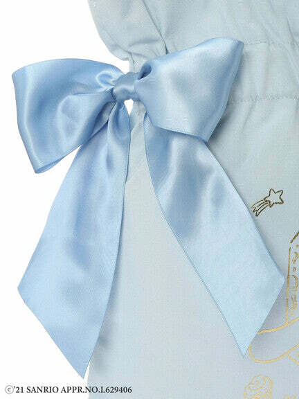 Cinnamoroll x Maison de FLEUR Y2K Ribbon Tote Bag - Gingham Inner, Retro 90s Grunge Fashion