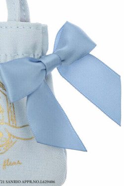 Cinnamoroll x Maison de FLEUR Y2K Ribbon Tote Bag - Gingham Inner, Retro 90s Grunge Fashion