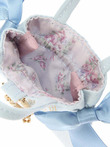 Cinnamoroll x Maison de FLEUR Y2K Ribbon Tote Bag - Gingham Inner, Retro 90s Grunge Fashion