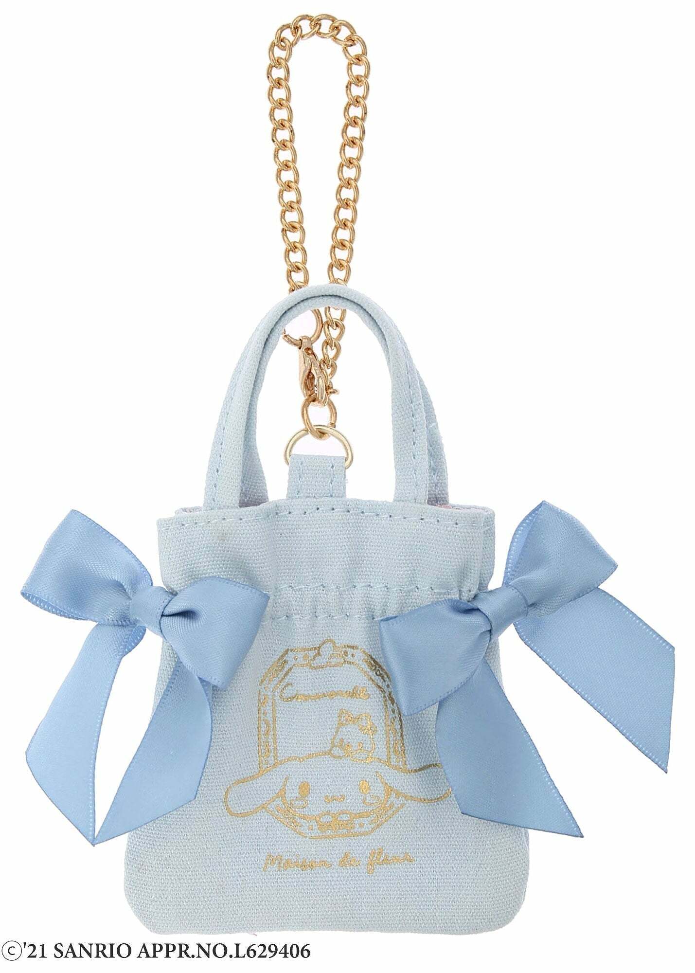 Cinnamoroll x Maison de FLEUR Y2K Ribbon Tote Bag - Gingham Inner, Retro 90s Grunge Fashion