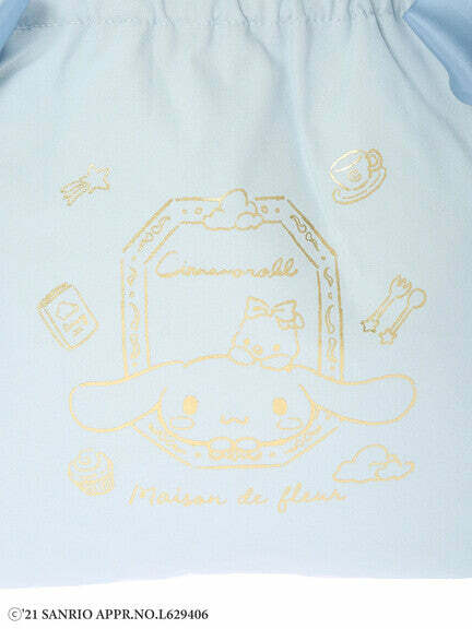 Cinnamoroll x Maison de FLEUR Y2K Ribbon Tote Bag - Gingham Inner, Retro 90s Grunge Fashion
