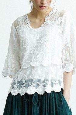 Classy Y2K White V-Neck Cotton Tunic Top - Perfect for Summer, 90s Fashion, and Grunge Outfits