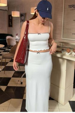 Cloe Two Piece Skirt Set - Y2K Summer Grunge Outfit, 90s Fashion, Retro Style, Pastel Goth