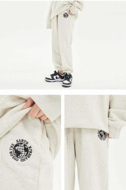 Color the Earth Y2K Grunge Sweatpants - Retro 90s Fashion, Summer Outfits, and Pastel Goth Style