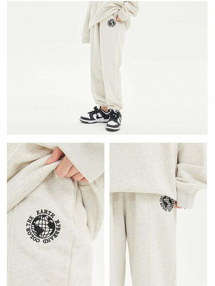 Color the Earth Y2K Grunge Sweatpants - Retro 90s Fashion, Summer Outfits, and Pastel Goth Style