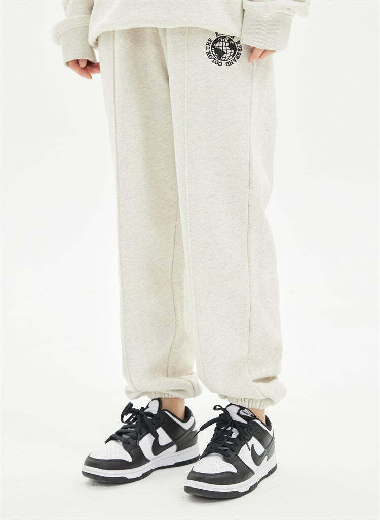 Color the Earth Y2K Grunge Sweatpants - Retro 90s Fashion, Summer Outfits, and Pastel Goth Style