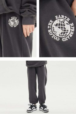 Color the Earth Y2K Grunge Sweatpants - Retro 90s Fashion, Summer Outfits, and Pastel Goth Style