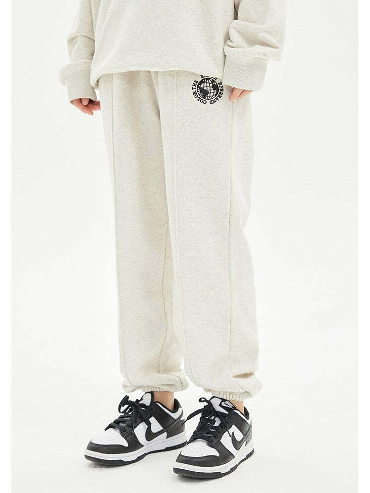 Color the Earth Y2K Grunge Sweatpants - Retro 90s Fashion, Summer Outfits, and Pastel Goth Style