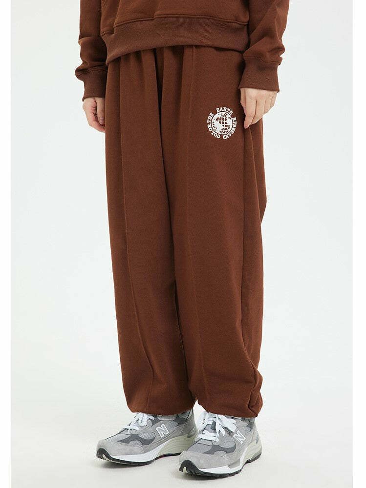 Color the Earth Y2K Grunge Sweatpants - Retro 90s Fashion, Summer Outfits, and Pastel Goth Style
