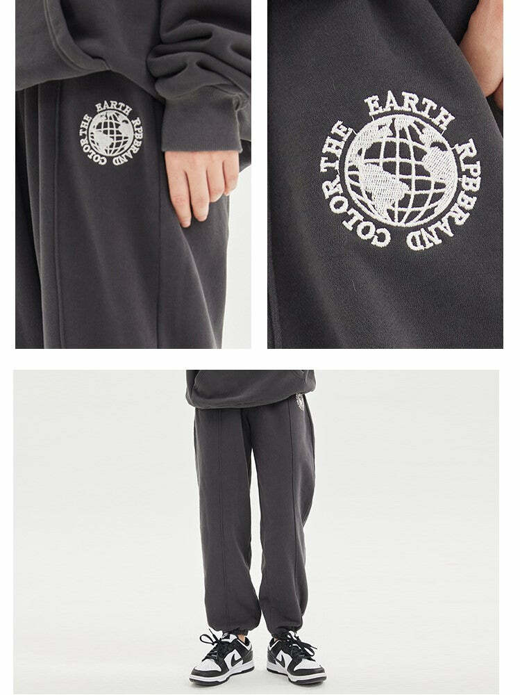 Color the Earth Y2K Grunge Sweatpants - Retro 90s Fashion, Summer Outfits, and Pastel Goth Style